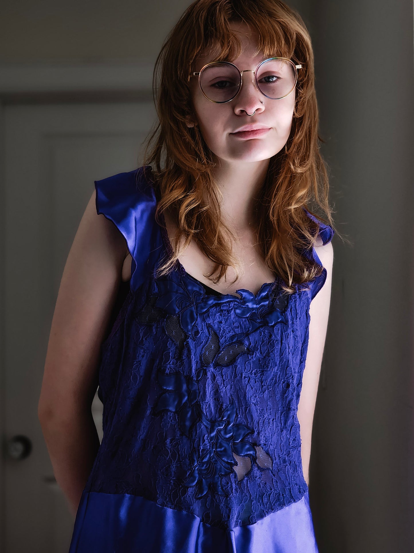 Romantic Indigo Slip Dress | L
