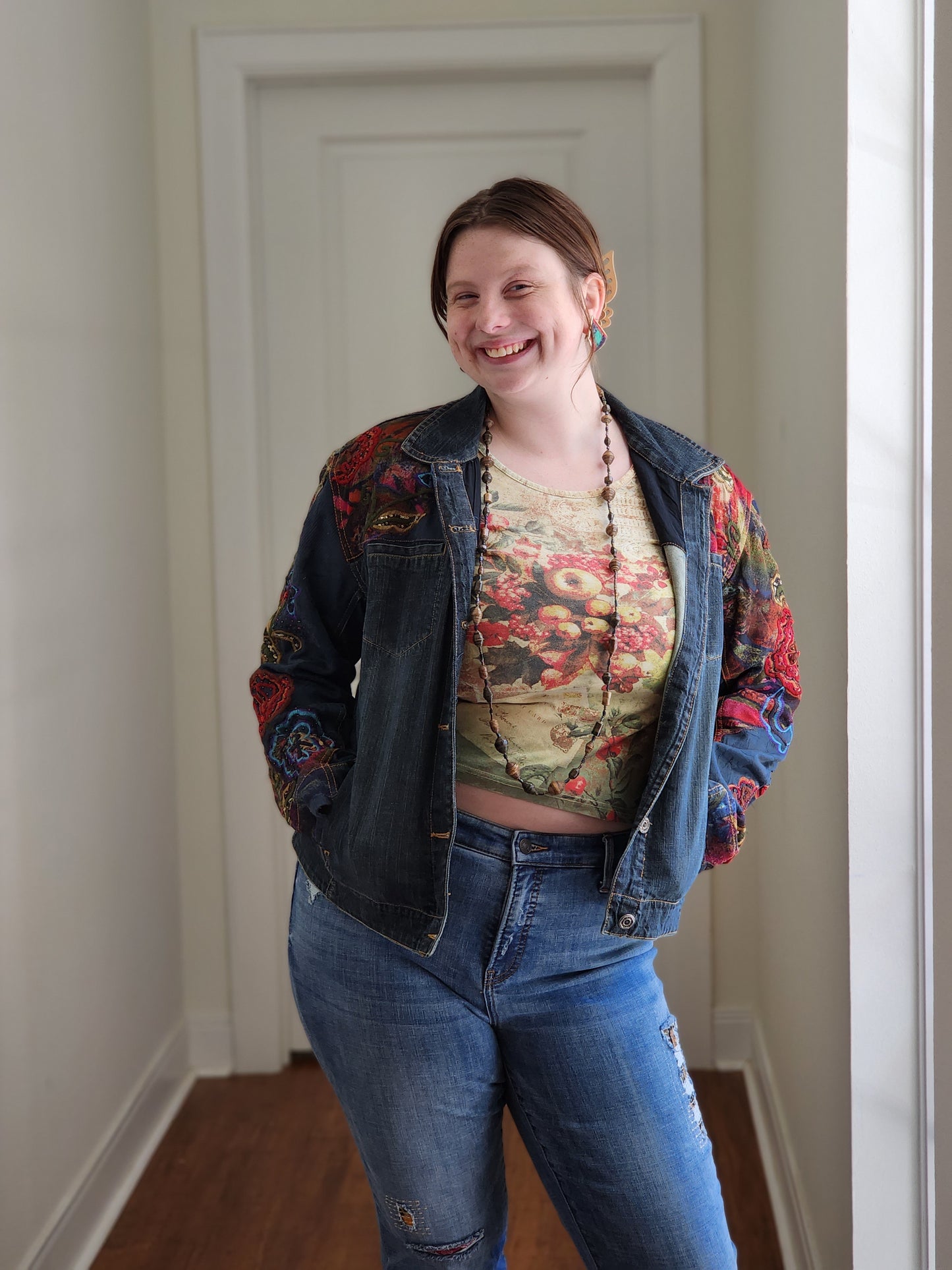 Patchwork Denim Jeans | Size XL