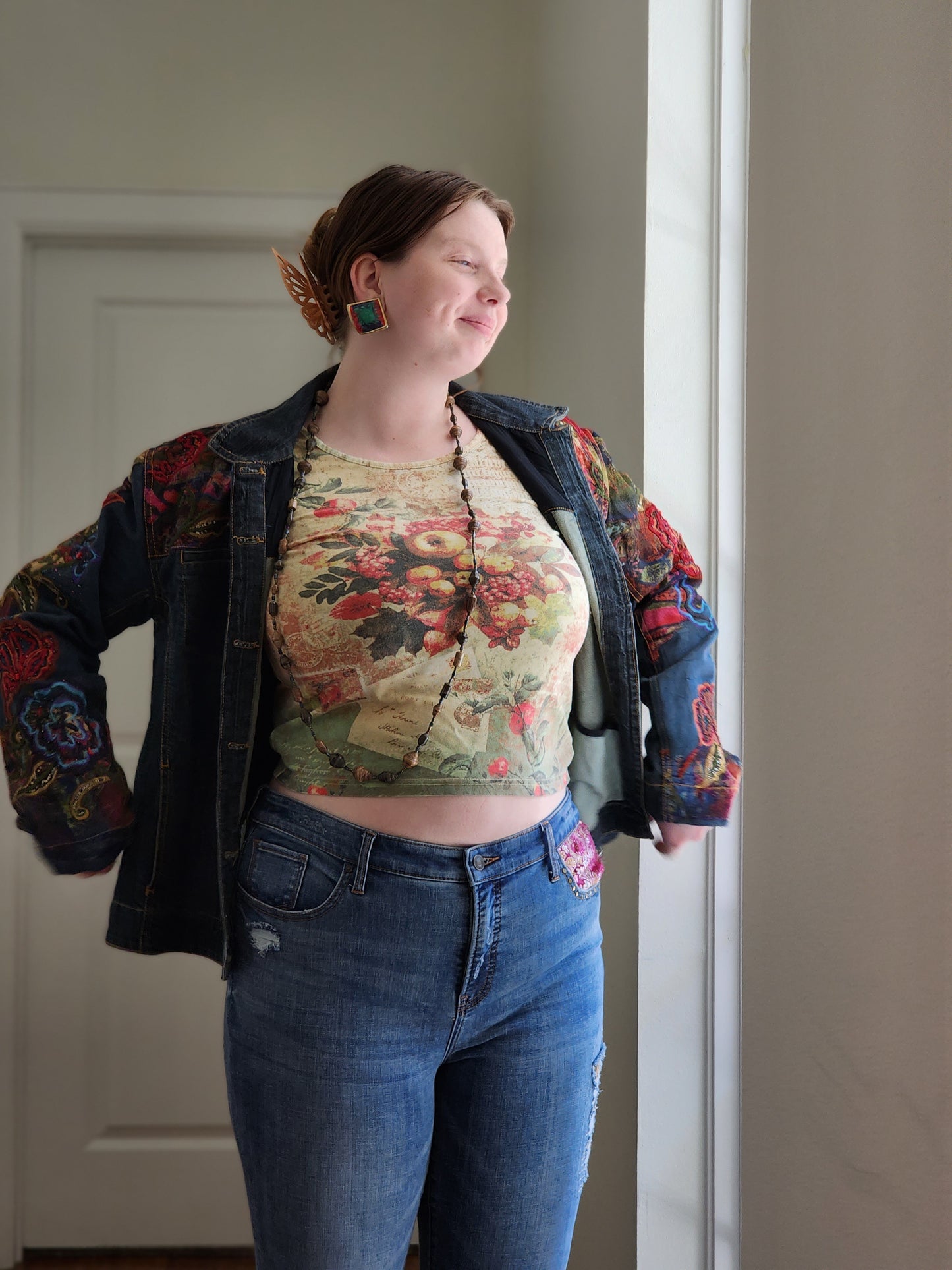 Patchwork Denim Jeans | Size XL