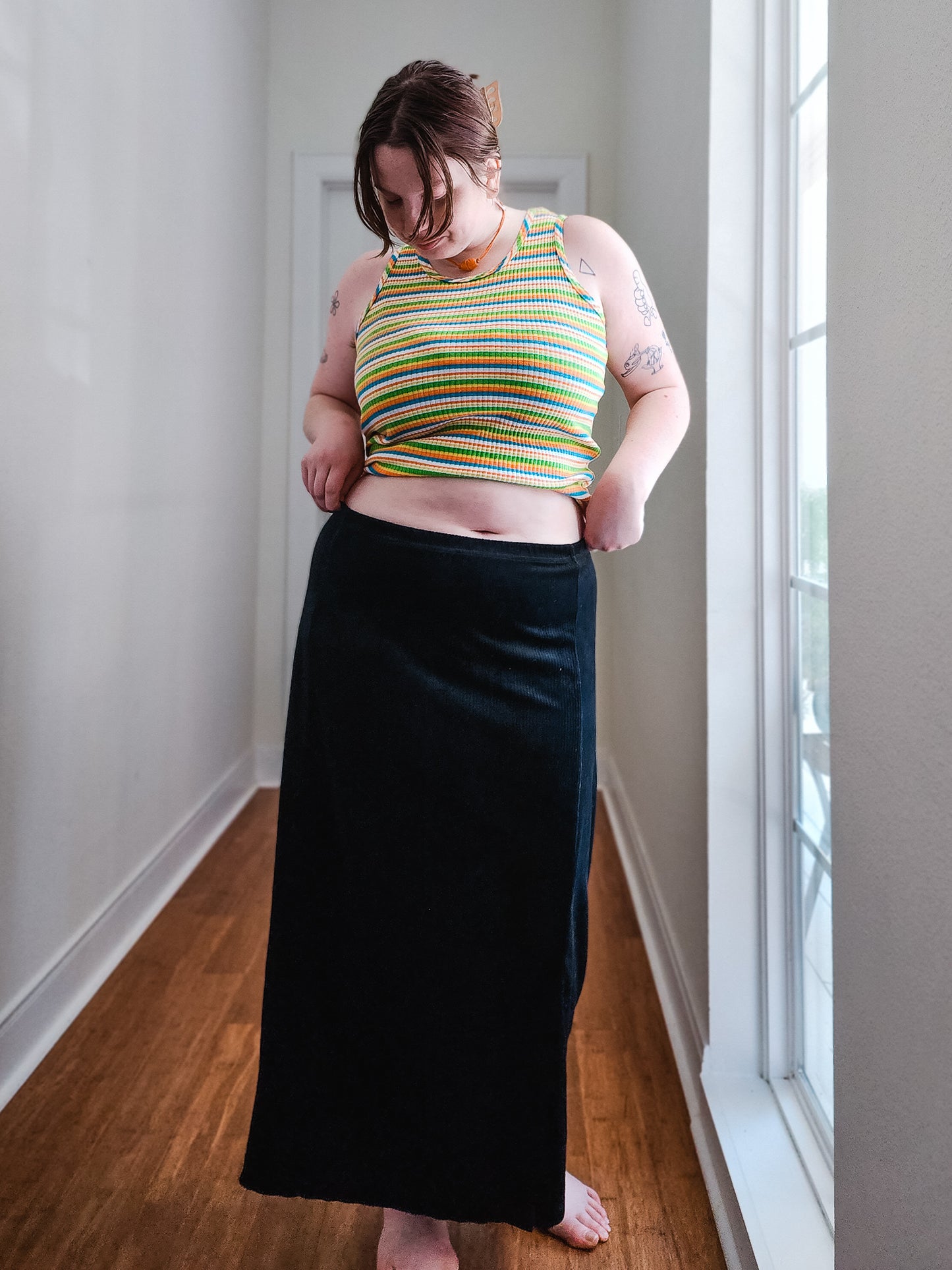 Midnight Velvet Skirt | Size L-XL