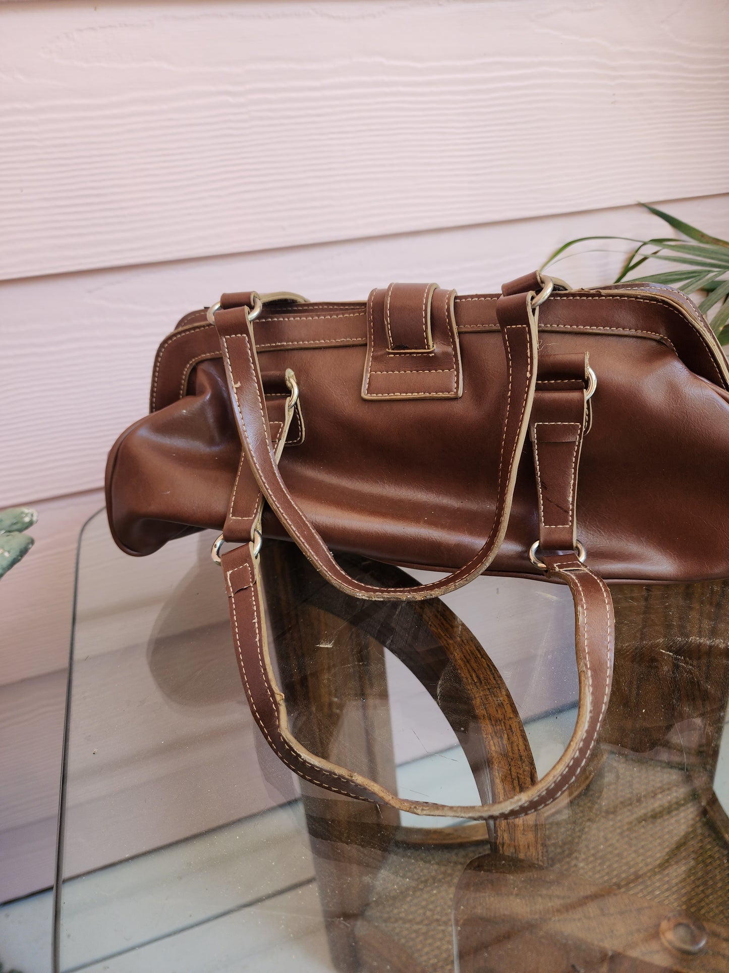 Chocolate Pleather Purse |