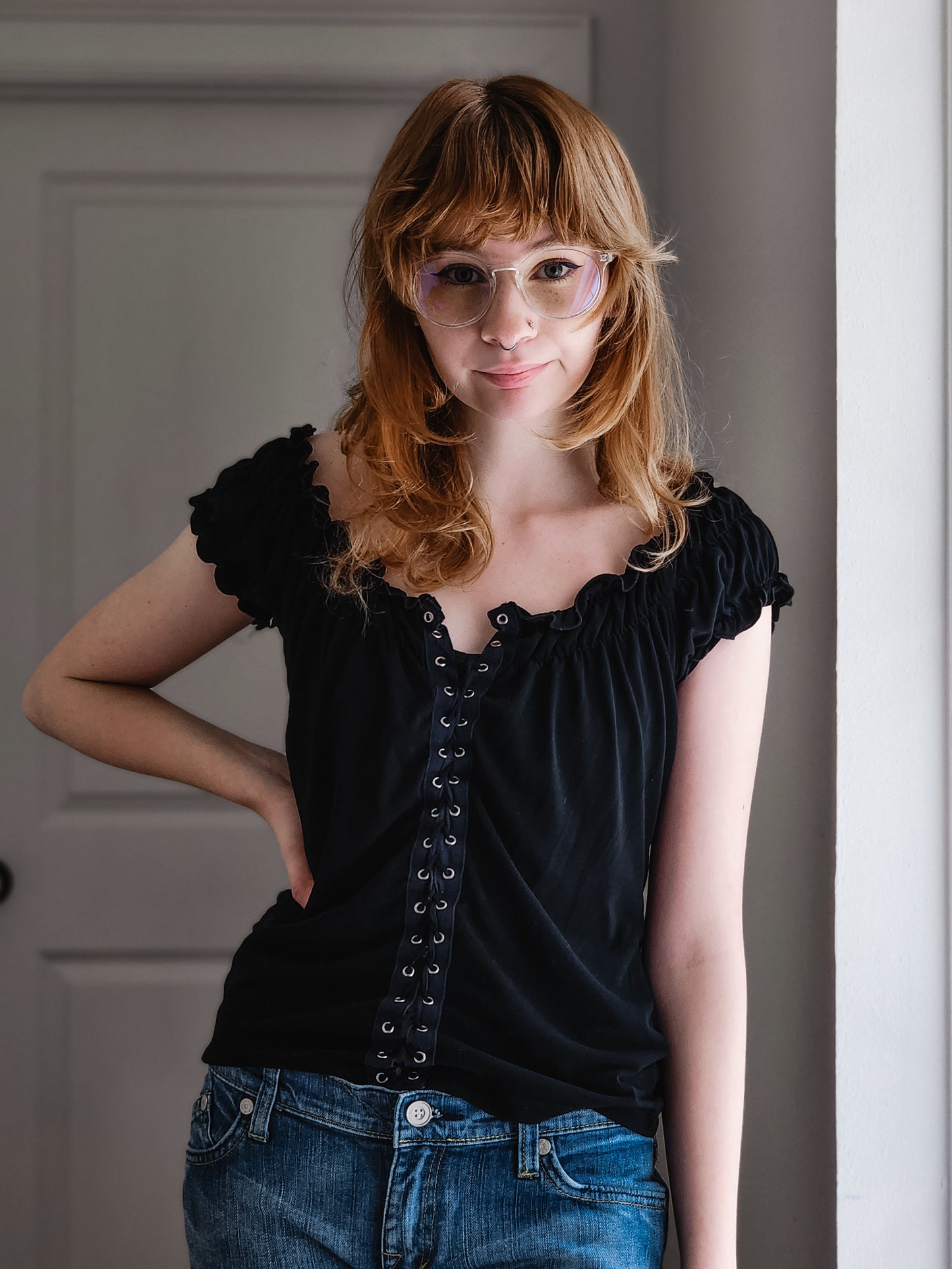 Goth Y2K Top | Size M