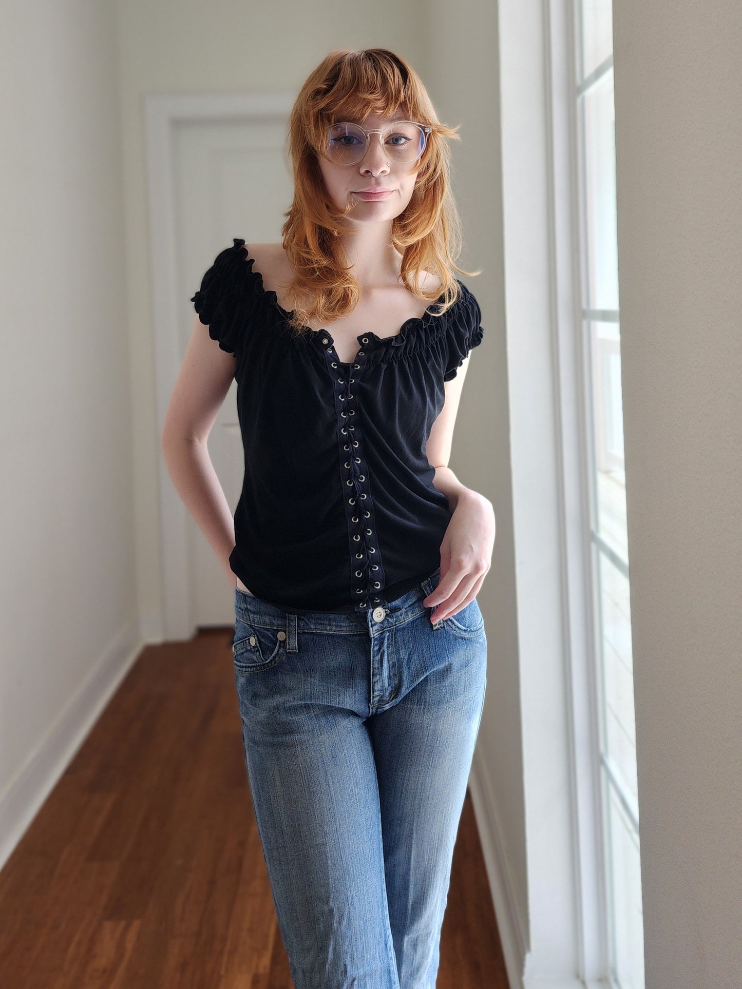 Goth Y2K Top | Size M