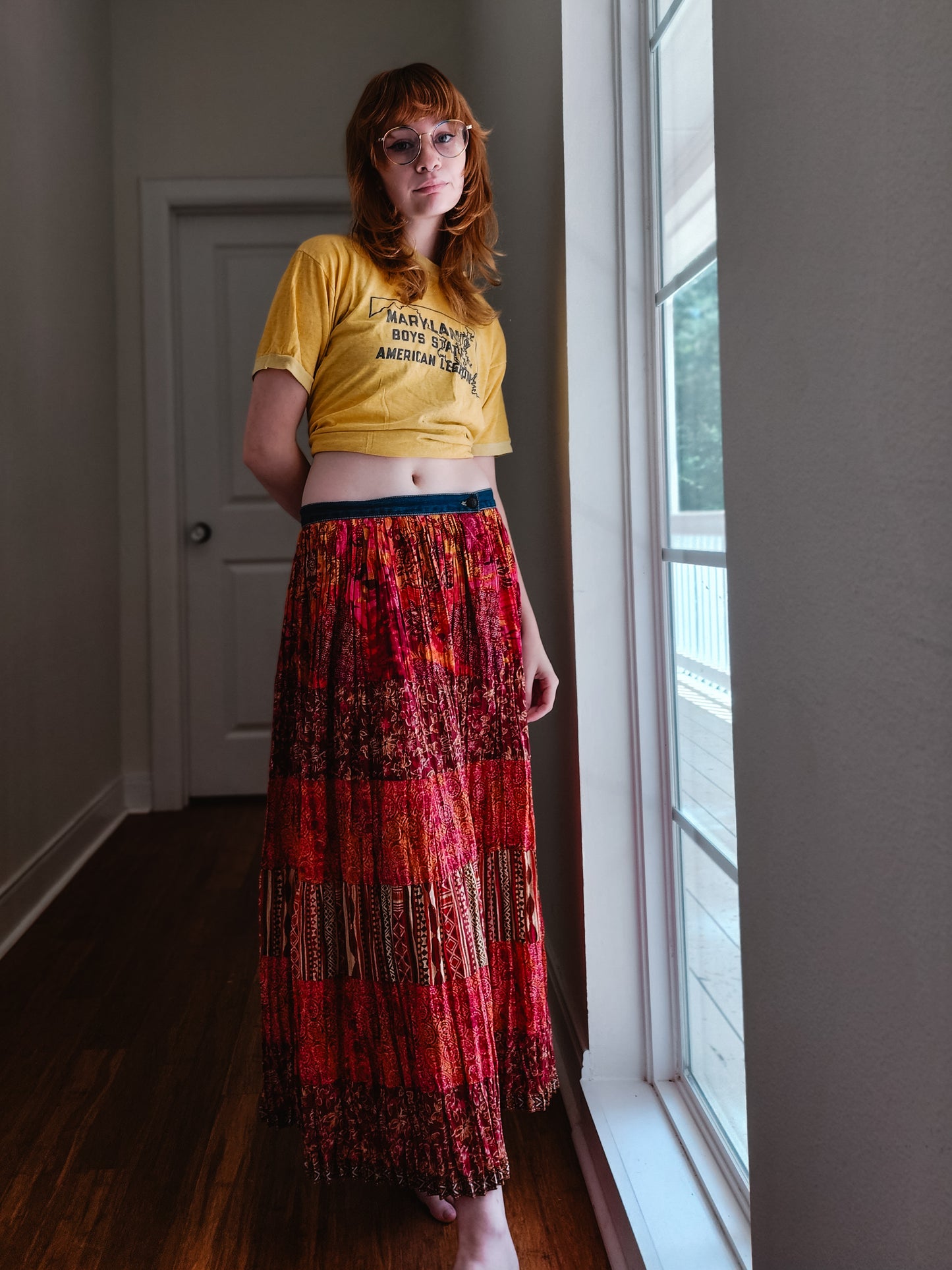 Denim Waist Skirt | Size M