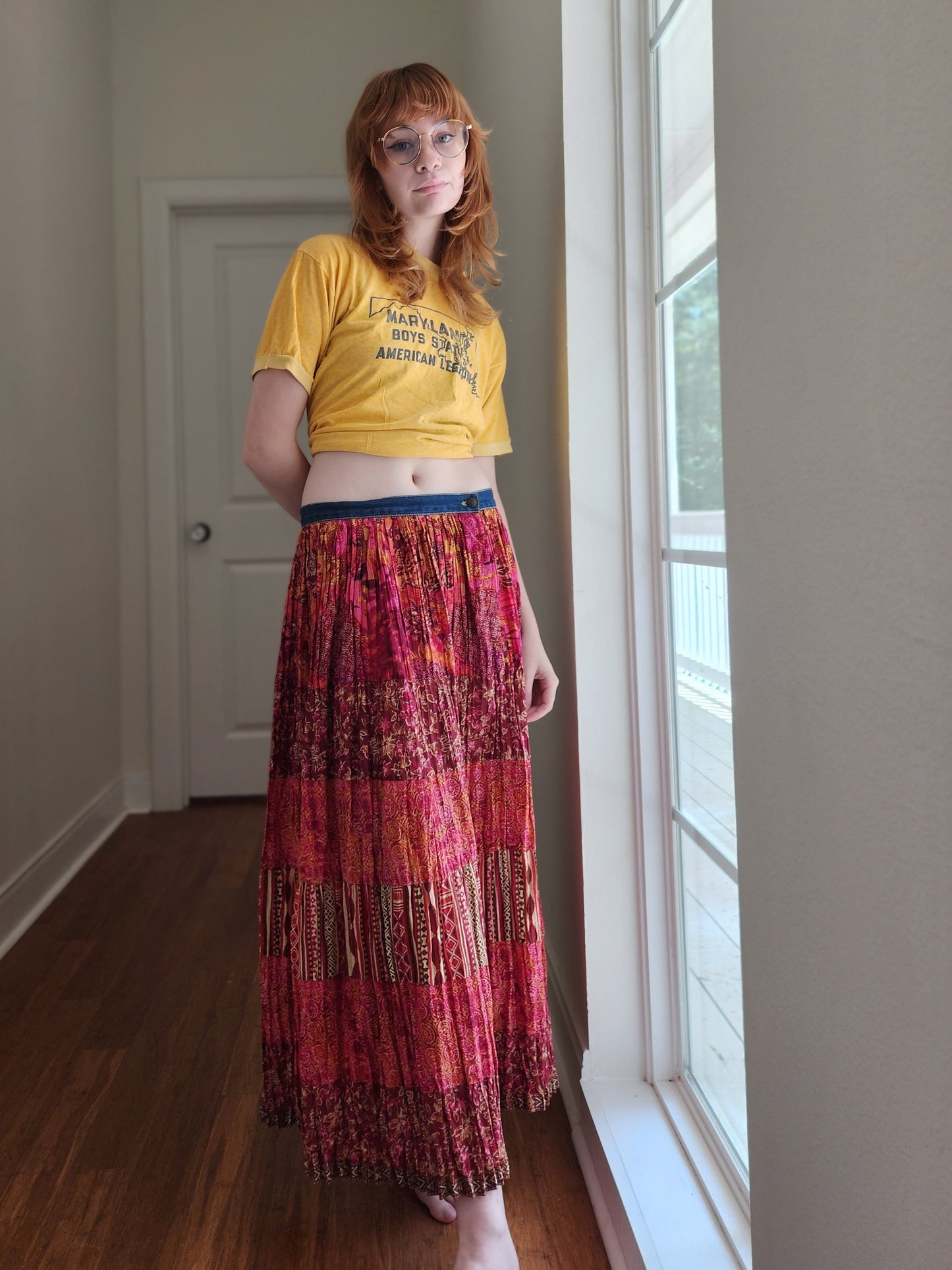 Denim Waist Skirt | Size M