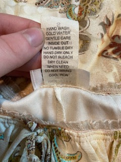 Cream Paisley Mini Dress | Size S