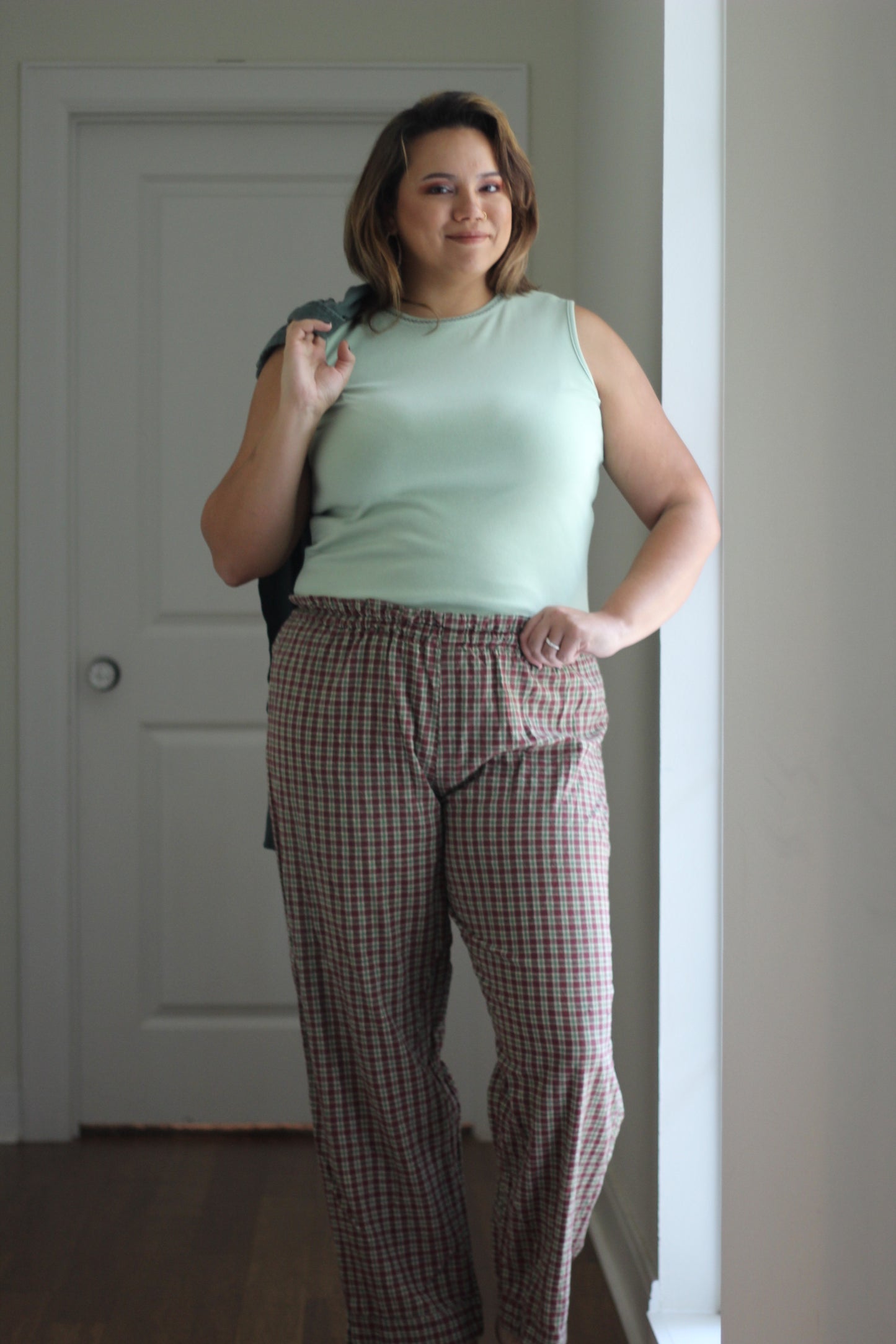 Handmade Plaid Pants | Size L-XL