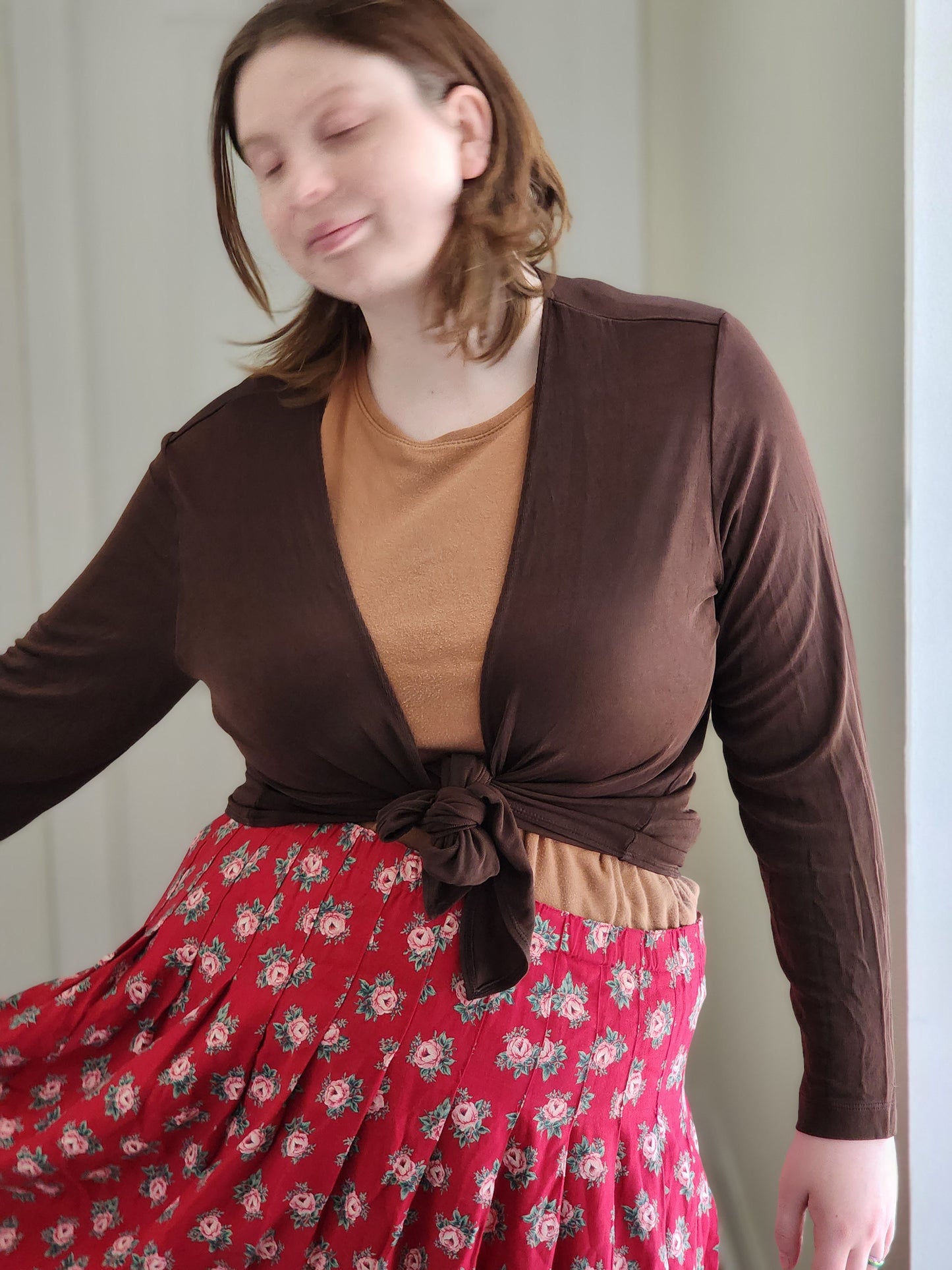 Slinky Brown Cardigan | L