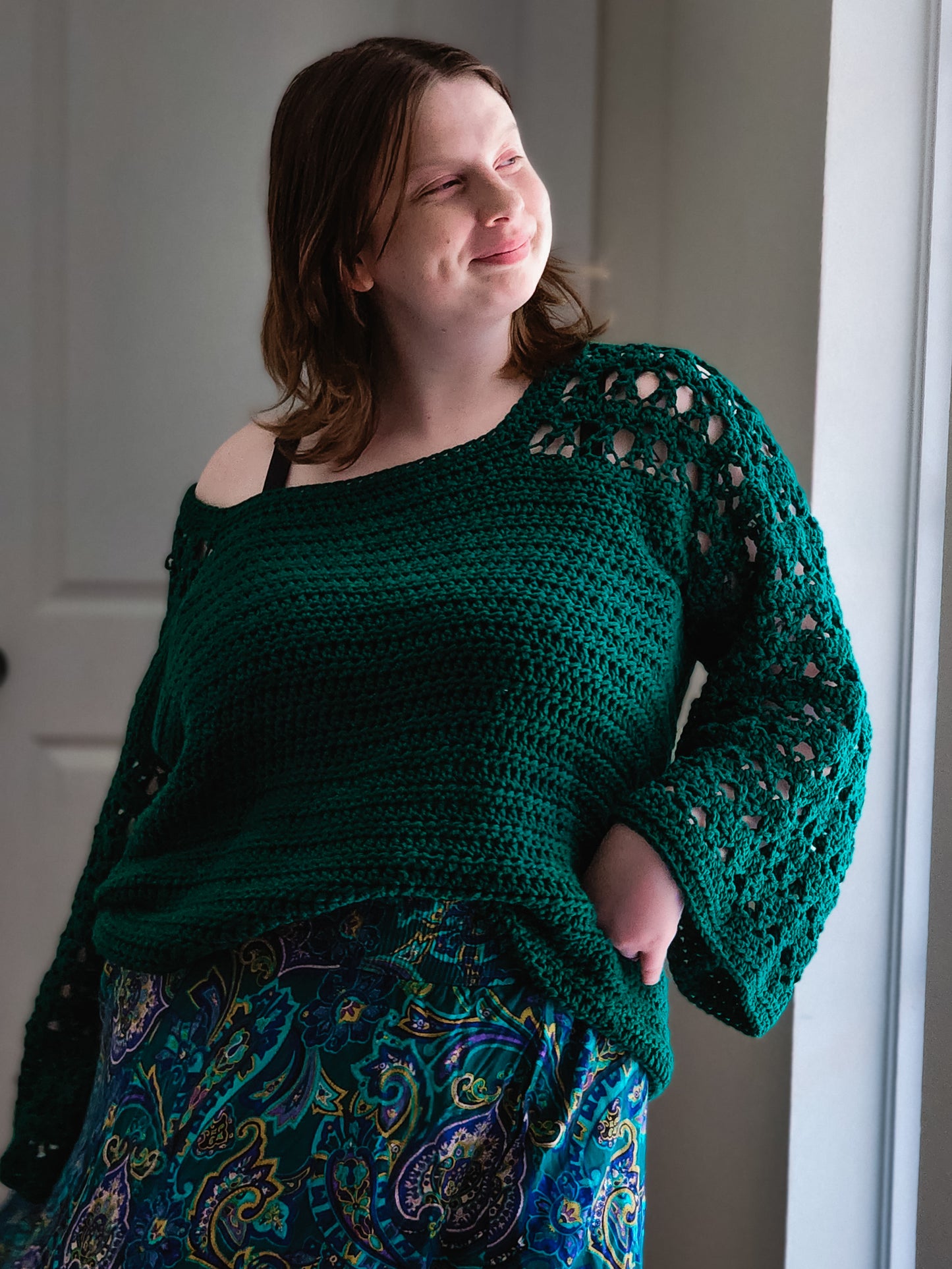 Handmade Emerald Sweater | XL