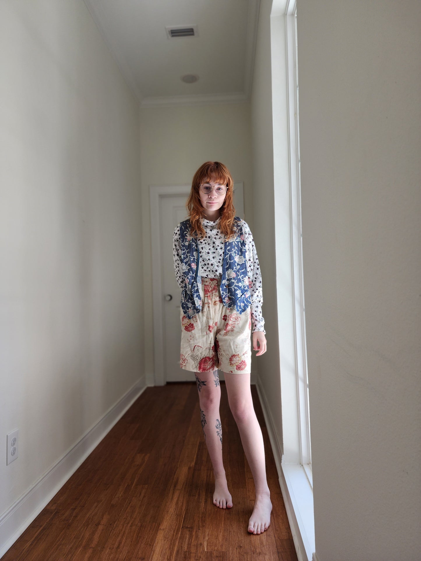 Floral Trouser Shorts | XS