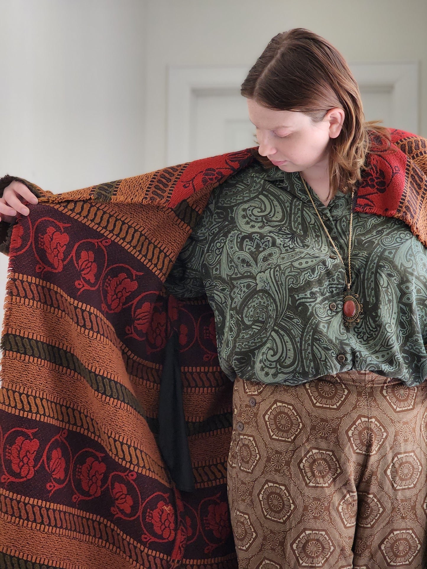 Paisley Evergreen Blouse | 3X