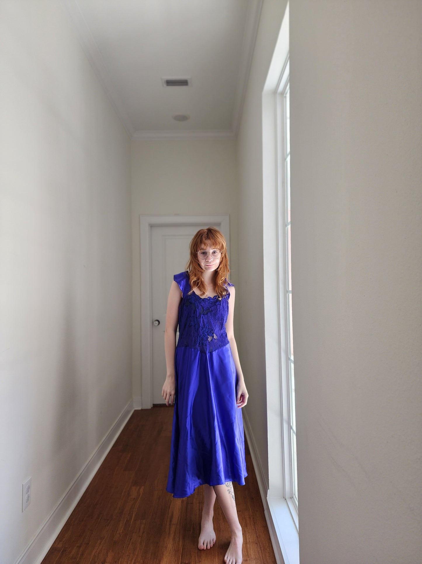Romantic Indigo Slip Dress | L