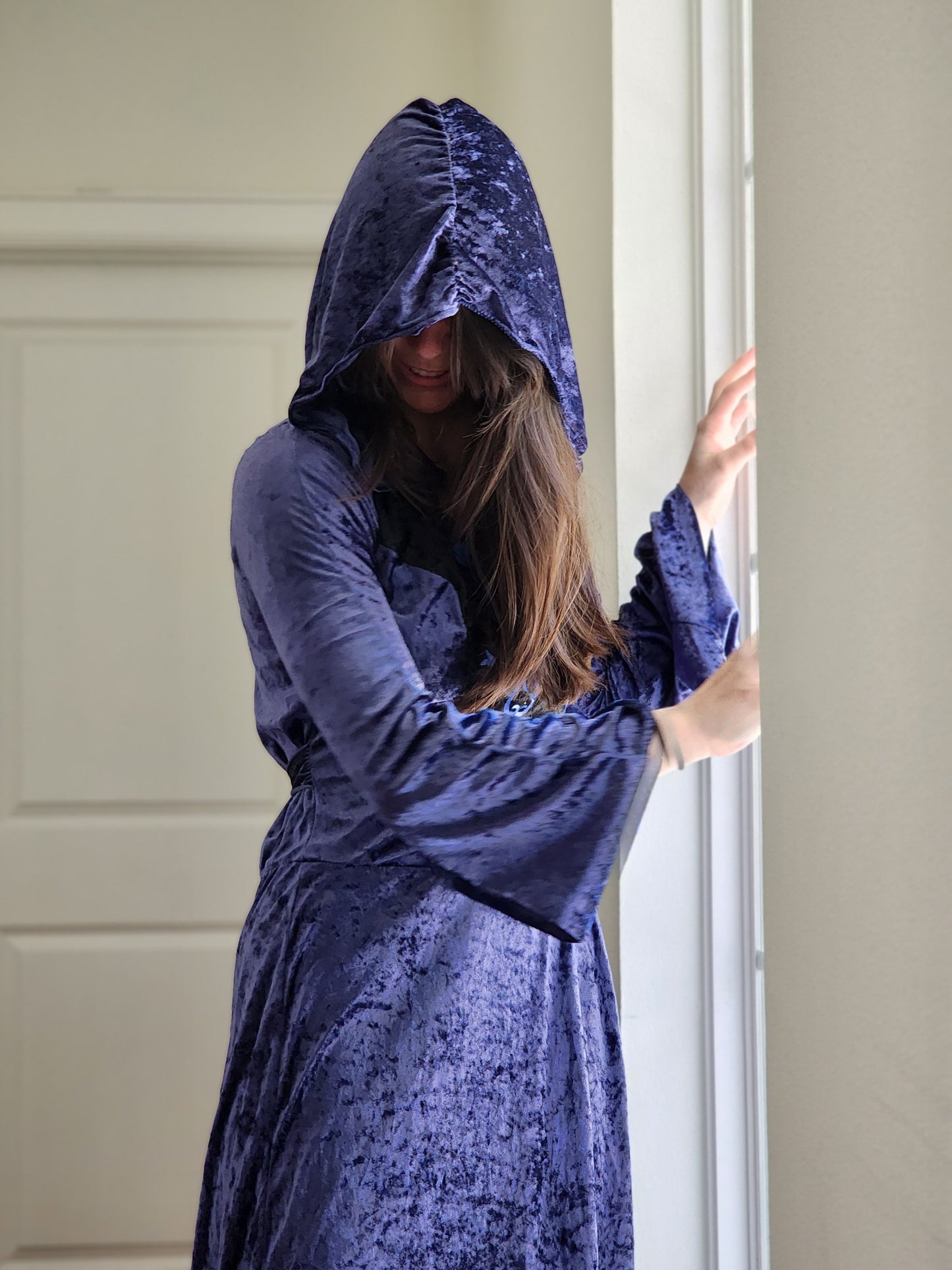 Velvet Hooded Dress | S