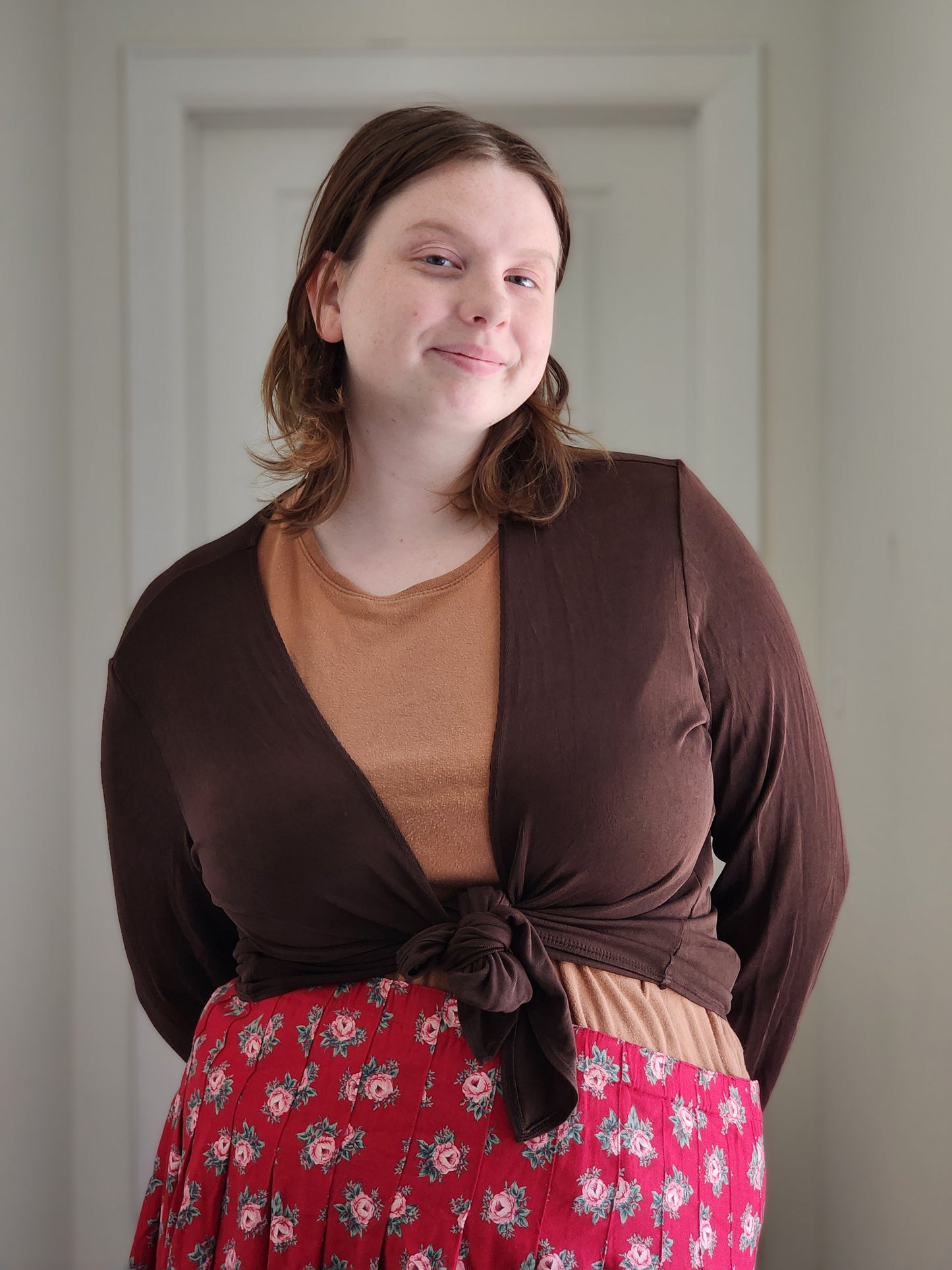 Slinky Brown Cardigan | L