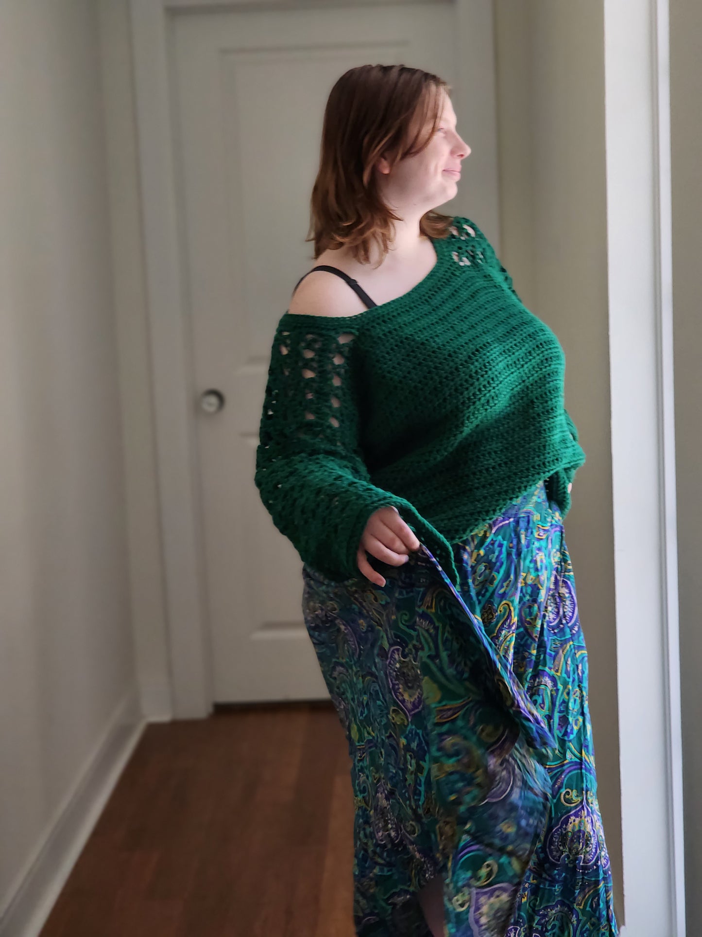 Handmade Emerald Sweater | XL