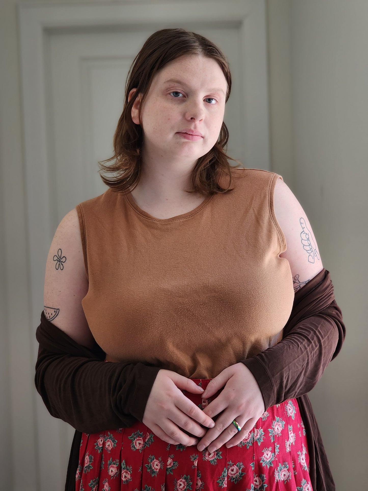 Slinky Brown Cardigan | L