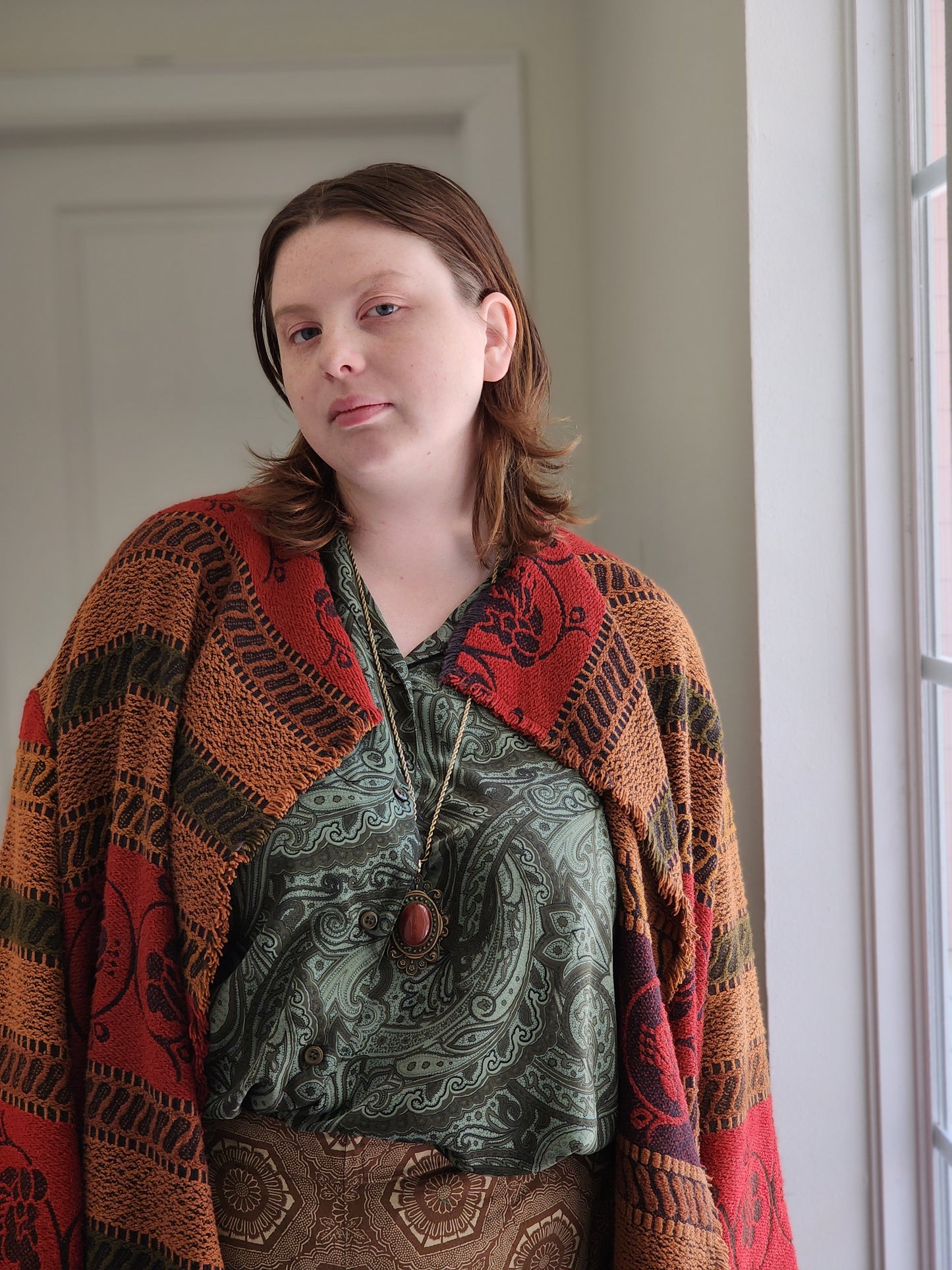 Paisley Evergreen Blouse | 3X