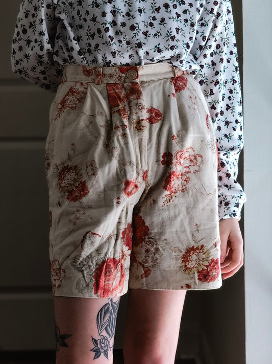 Floral Trouser Shorts | XS