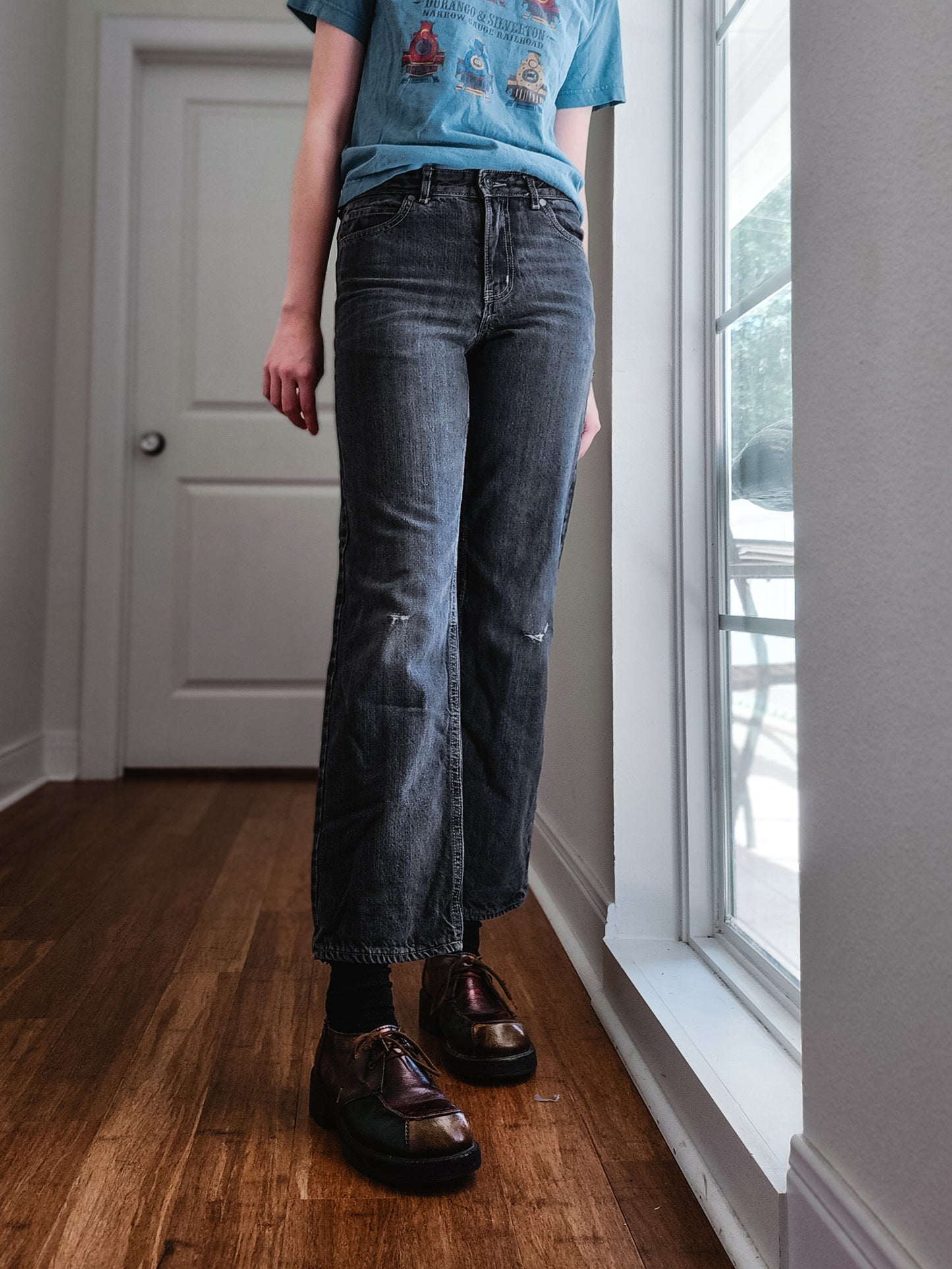 Gray Mom Jeans | Size S