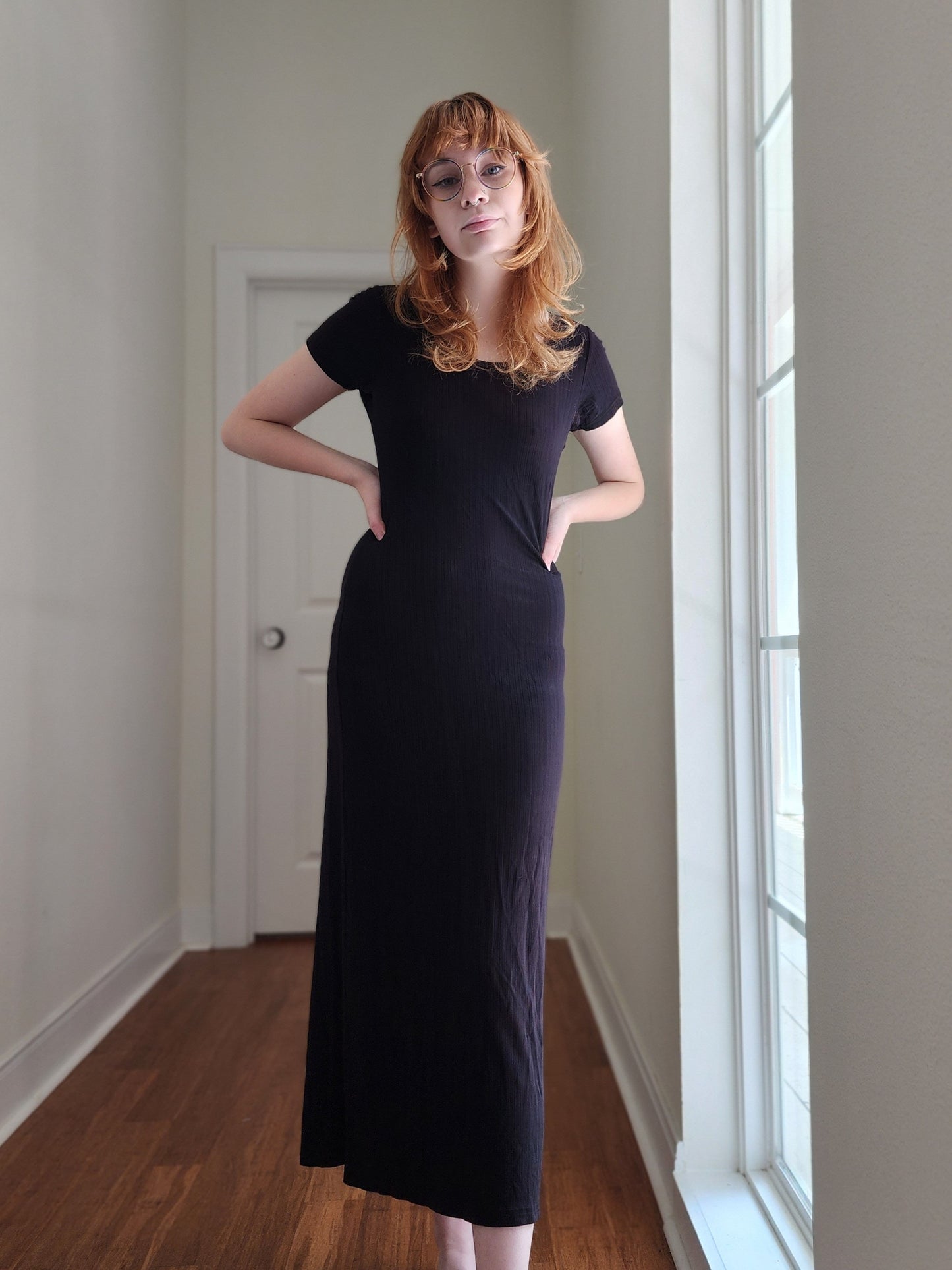 Black Slinky Dress | Size XS-S