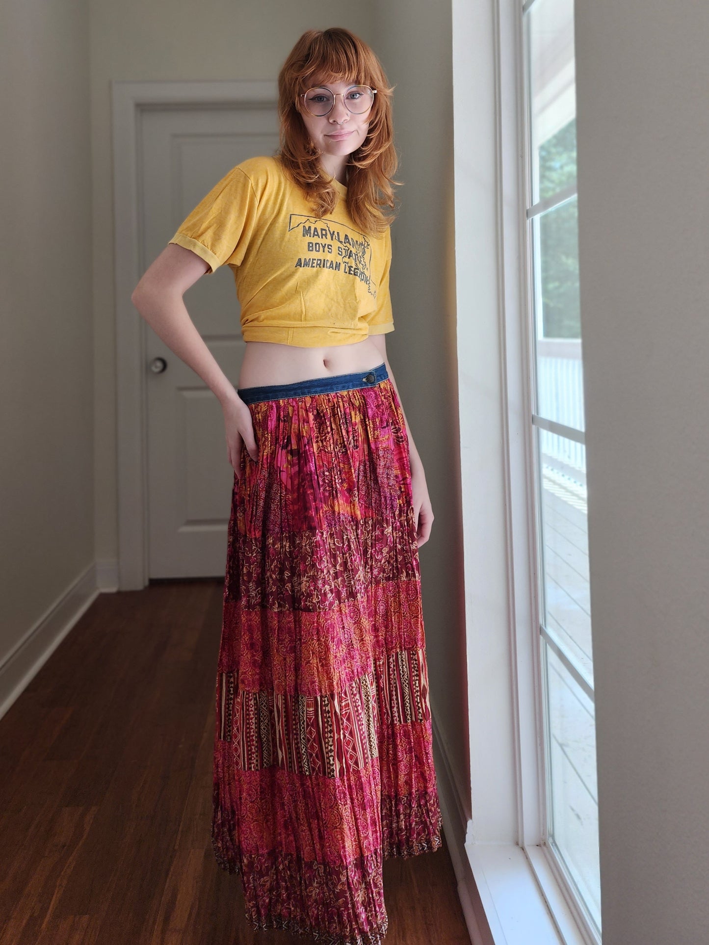 Denim Waist Skirt | Size M