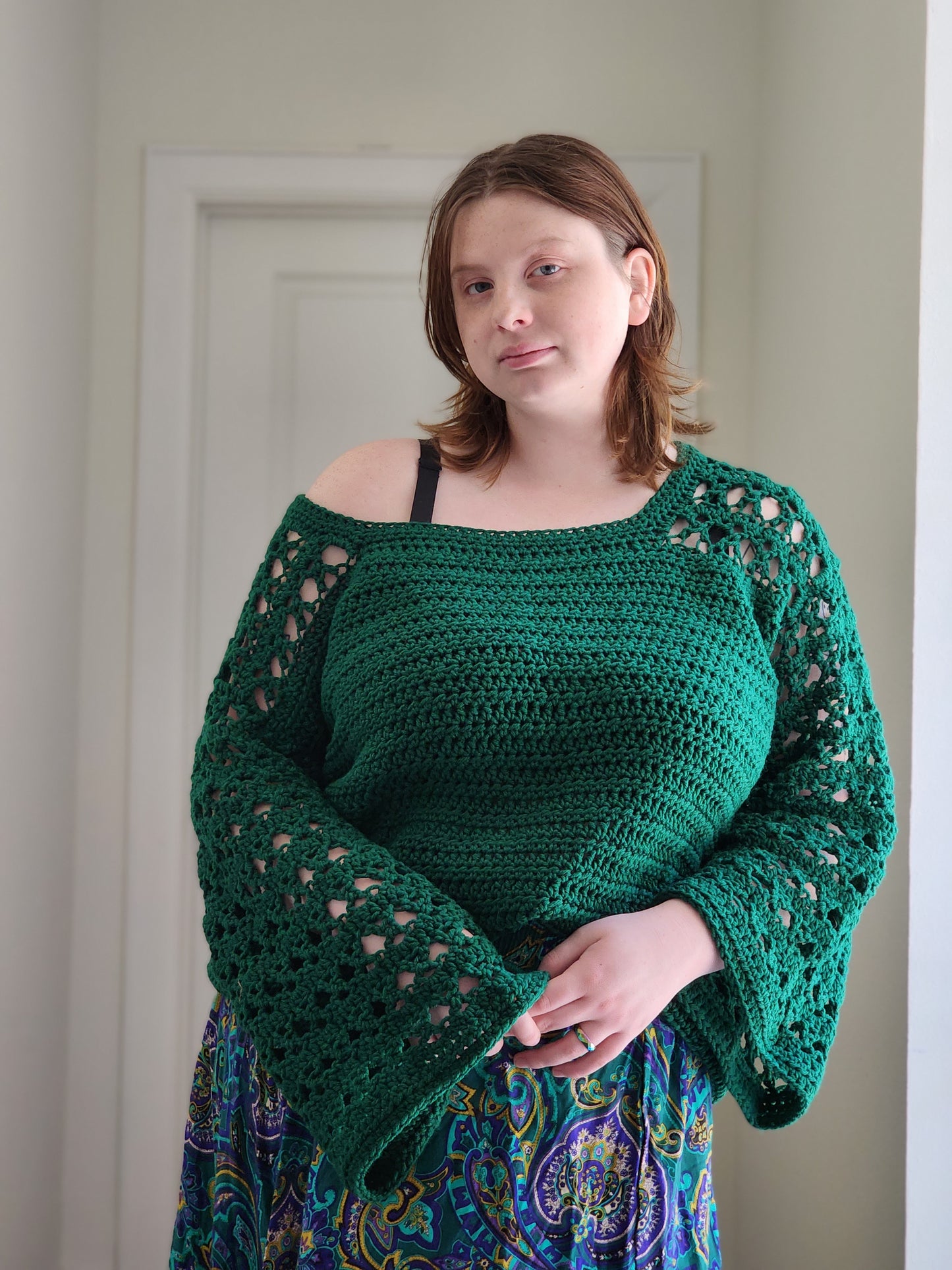 Handmade Emerald Sweater | XL